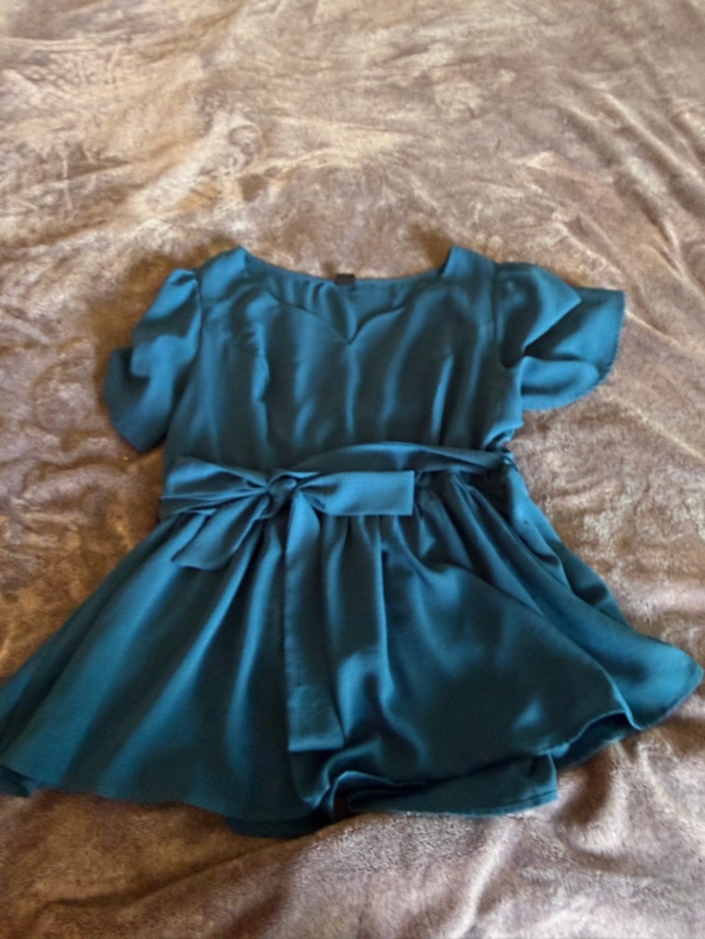 Plus Size 2XL Hicisi Blue Formal Blouse With Bow Detail